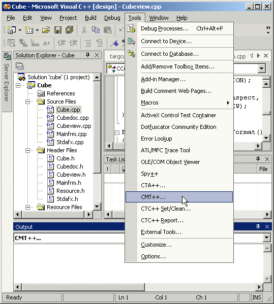 CMT++ Visual Studio integration
