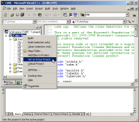 Setting active project